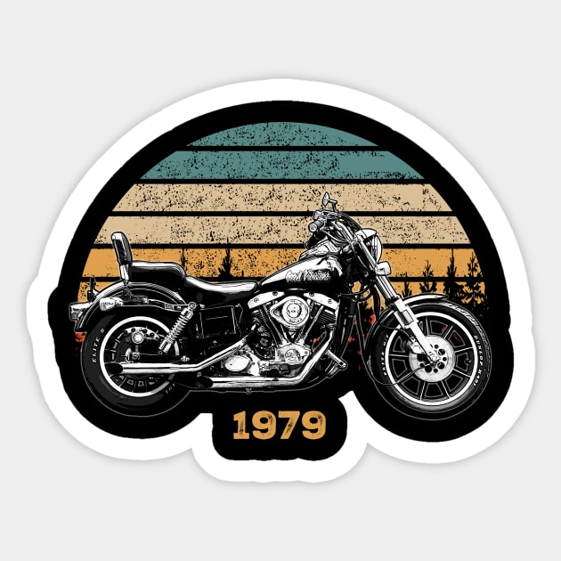 1979 Harley-Davidson FXE Vintage Motorcycle Design Sticker by Madisen Harvey